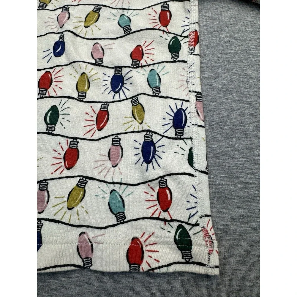 Hanna Andersson Christmas Lights Organic Cotton Pajama Top Shirt Toddler 3T 90 c